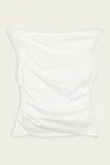 Simkhai Maisel Draped Cotton Top In White In White