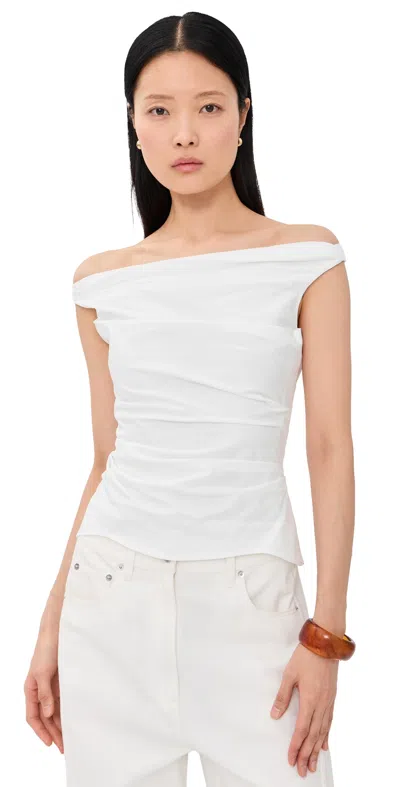 SIMKHAI MAISEL DRAPED TOP WHITE
