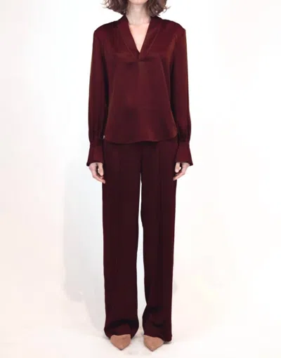 Simkhai Maisey V-neck Blouse In Red