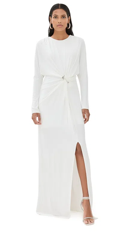 Simkhai Maisie Ruched Jersey Maxi Dress In White