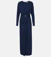 Simkhai Maisie Gathered Maxi Dress In Blue