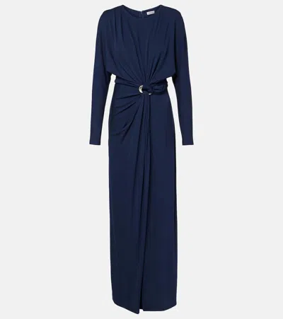 Simkhai Gathered Maisie Maxi Dress In Blue