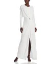 Simkhai Maisie Long Sleeve Draped Dress In Ivory
