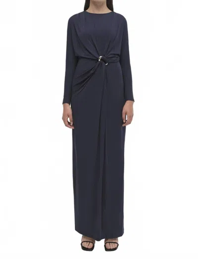 Simkhai Maisie Long Sleeve Dress In Midnight In Blue