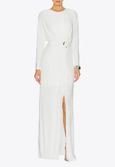 Simkhai Maisie Long-sleeved Maxi Dress In Ivory