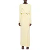 Simkhai Maisie Draped Blouson Column Gown In White