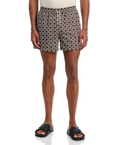 Simkhai Malachi Slim Fit 5 Swim Suit In Brown