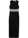 Simkhai Malda Sleeveless Crystal-embellished Gown In Black