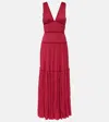Simkhai Mandi Pleated Gown In Red