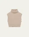 Simkhai Maple Cashmere Turtleneck Sweater Vest In Brown