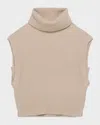 Simkhai Maple Cashmere Turtleneck Sweater Vest In Brown