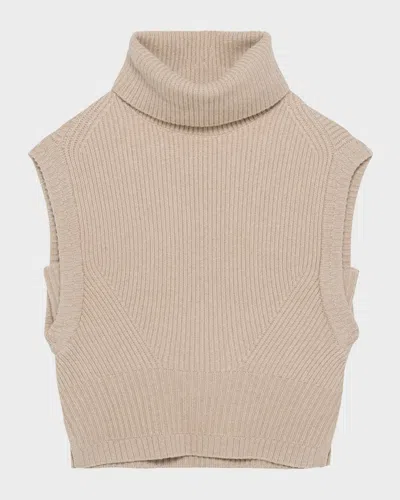 SIMKHAI MAPLE CASHMERE TURTLENECK SWEATER VEST