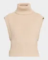 Simkhai Maple Cashmere Turtleneck Sweater Vest In Neutral