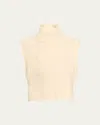 Simkhai Maple Wool & Cashmere Sleeveless Turtleneck Top In Ivory