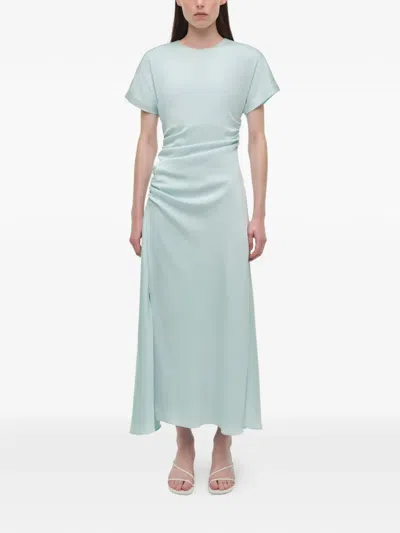 Simkhai Marabella Side-gathered Maxi Dress In Blue