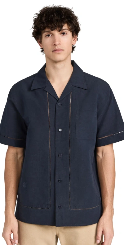 Simkhai Marco Camp Shirt Midnight