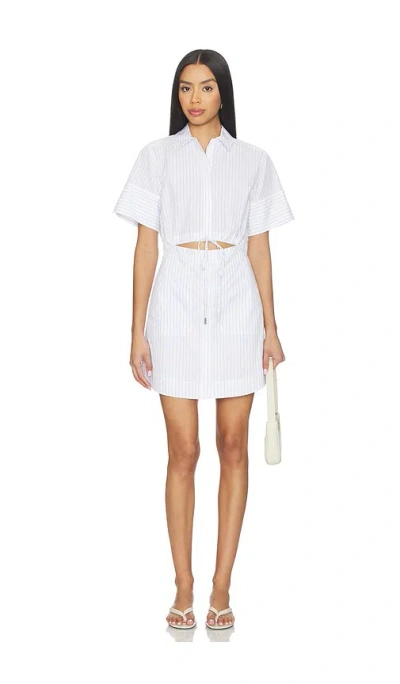 Simkhai Marcy Cotton Mini Shirt Dress In White