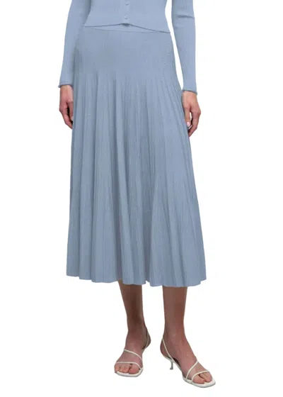 Simkhai Margoux Knit Midi Skirt In Tidepool In Blue
