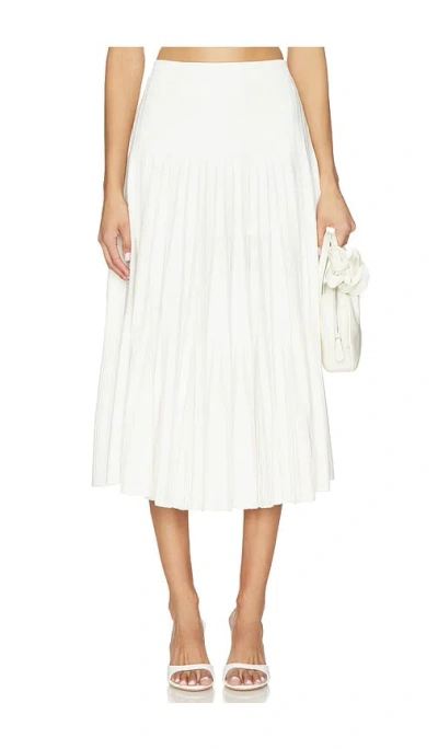 Simkhai Margoux Knit Midi Skirt In White