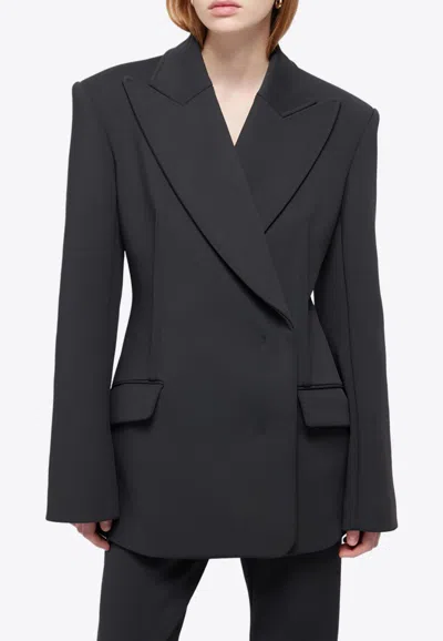 Simkhai Mariposa Double-breasted Blazer In Black