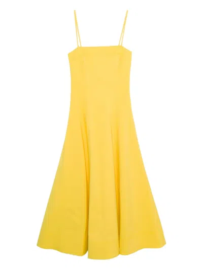 Simkhai Marisol Sleeveless Flared Dress In Yellow