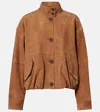 Simkhai Suede Marley Bomber Jacket In Brown