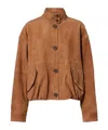 Simkhai Marley Suede Jacket In Brown