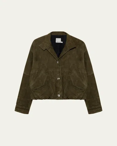 Simkhai Marley Suede Jacket In Green