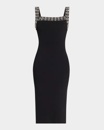 Simkhai Maude Embellished Midi Dress In Black
