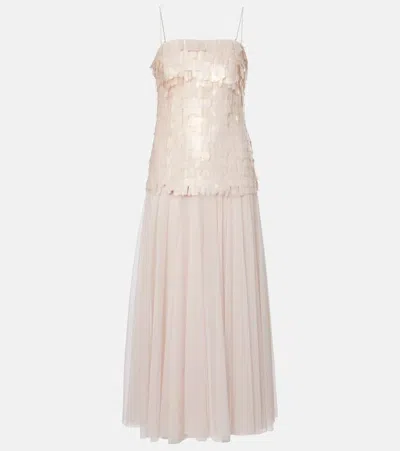 Simkhai Maxine Sequined Maxi Dress In Pink