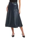 Simkhai Mayson Belted Midi Skirt In Blue