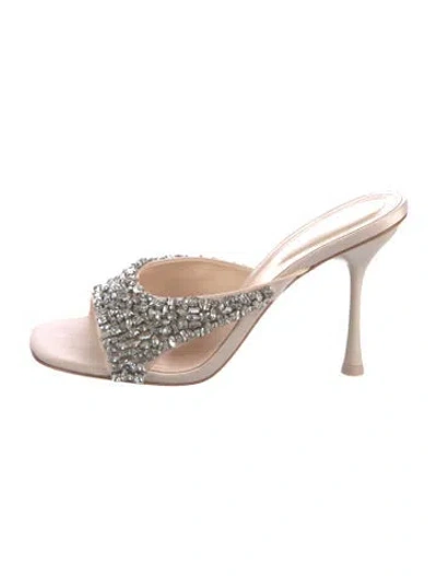 Pre-owned Simkhai Maz Crystal Slides In Neutral