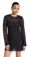 Simkhai Mccall Cage Crochet Embroidery Mini Dress Black