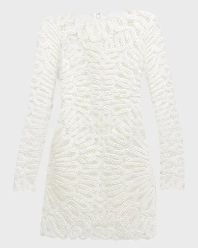Simkhai Mccall Cage Crochet Mini Dress In White