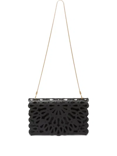 Simkhai Mccall Laser Cut Clutch Bag In Black