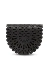 Simkhai Mccall Laser Cut Leather Clutch In Black