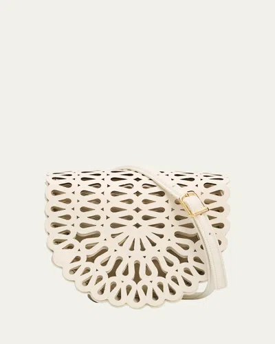 Simkhai Mccall Laser Cutout Leather Crossbody Bag In Neutral