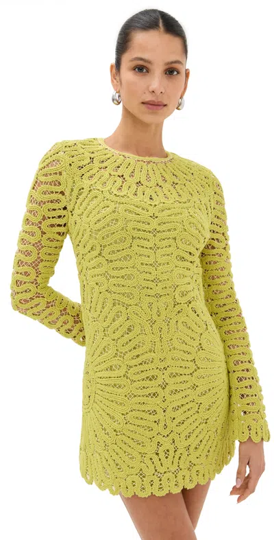 Simkhai Mccall Mini Dress Yellow Plum Multi