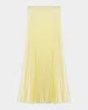 Simkhai Melanie Pleated Midi Skirt In Yellow