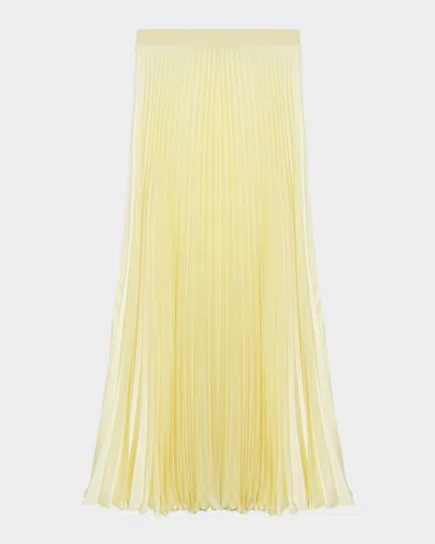 Simkhai Melanie Pleated Midi Skirt In Yellow