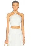 Simkhai Mellie Halter Top In Ivory