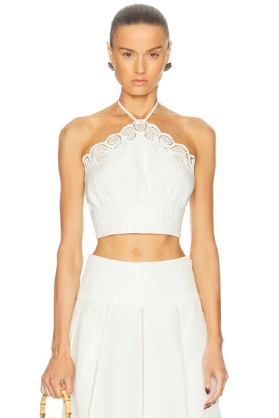 Simkhai Mellie Halter Top In Ivory