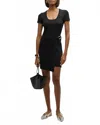 Simkhai Melody Wrap-skirt Knit Mini Dress In Black