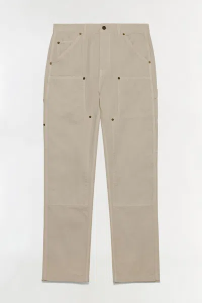 Simkhai Men's Alec Denim Pants Carpenter Pants In Cream In Brown