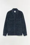 Simkhai Men's Caleb Brushed Plaid Shirt Jacket In Midnight Plaid In Blue