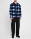 Simkhai Caleb Plaid Shirt Jacket In Charcoal Granite P