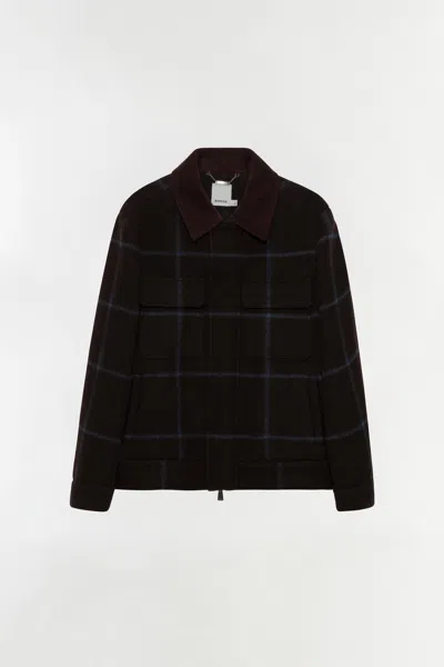 Simkhai Men's Caleb Shirt Jacket In Dark Chocolate Capri