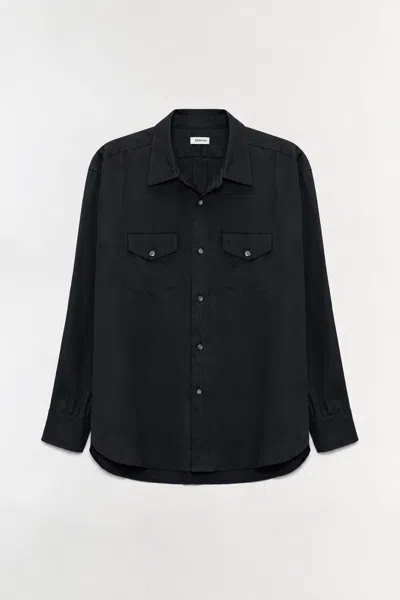 Simkhai Men's Carter Refined Workwear Shirt In Black