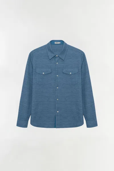 Simkhai Men's Carter Refined Workwear Shirt In Capri