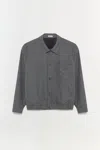 Simkhai Men's Ernie Blouson Shirt Jacket In Charcoal Melange In Gray